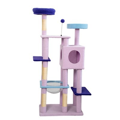 Лилаво модерно котешко дърво